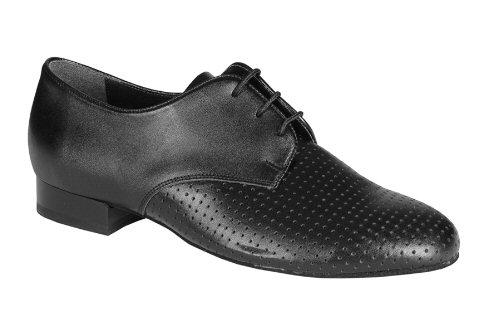 Gibson perforated ballroom shoes black leather