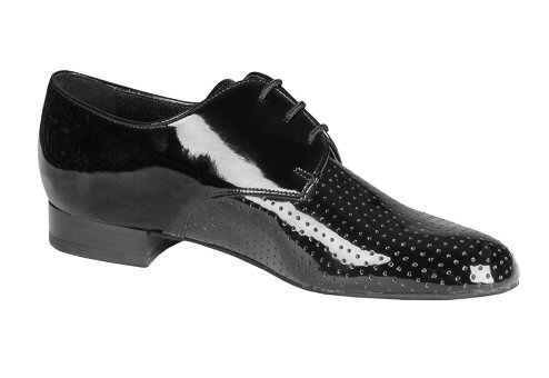 Gibson perforated ballroom shoes black patent