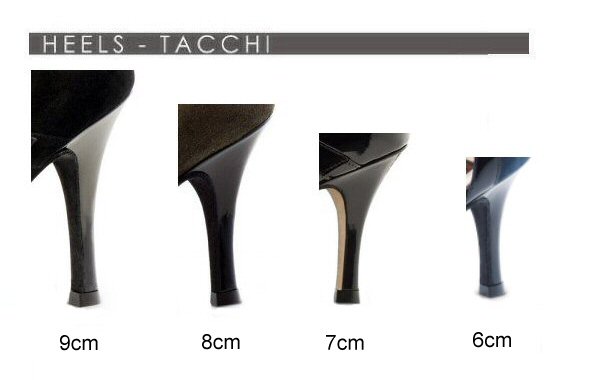 Nueva Epoca Heel types and heights