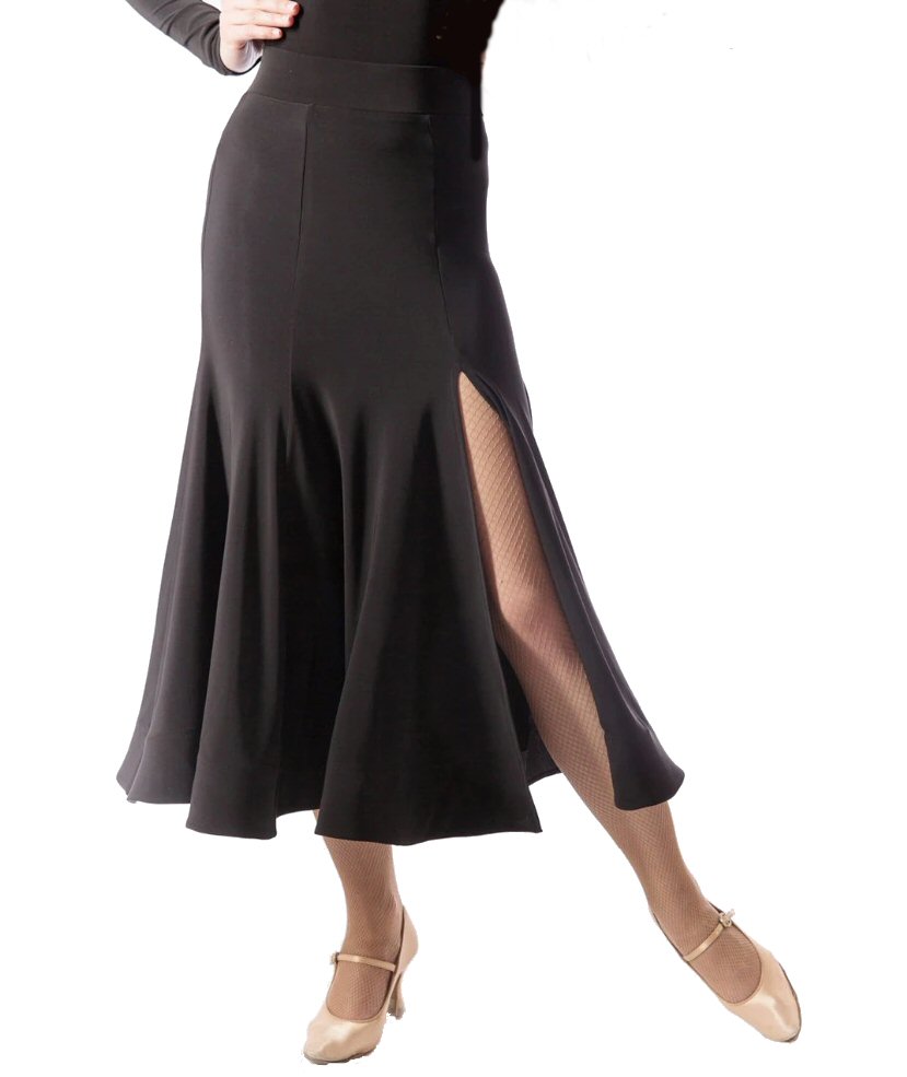 Bell shape Smooth skirt with slit