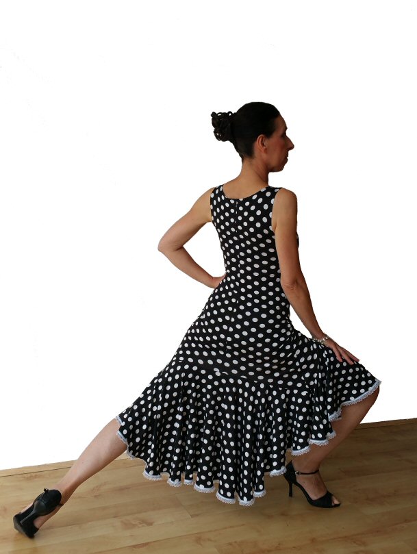 Polka dots tango dress