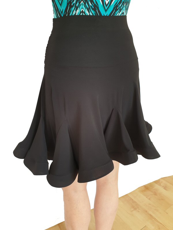 Latin skirt with crossed belt effect