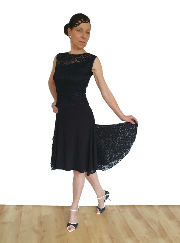 Argentine Tango dress with lace back