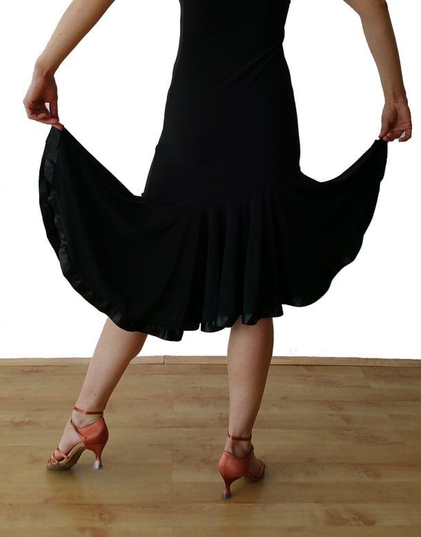 Asymmetric dance practice skirt