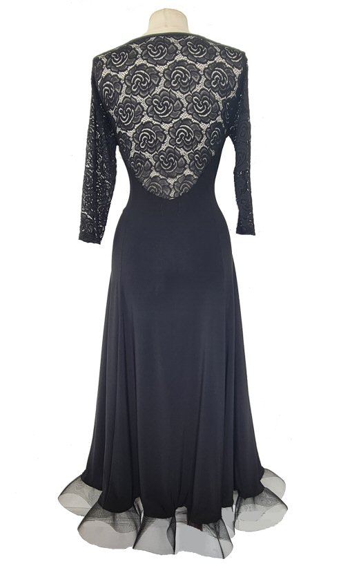 Ballroom dress with Lace back and sleeves