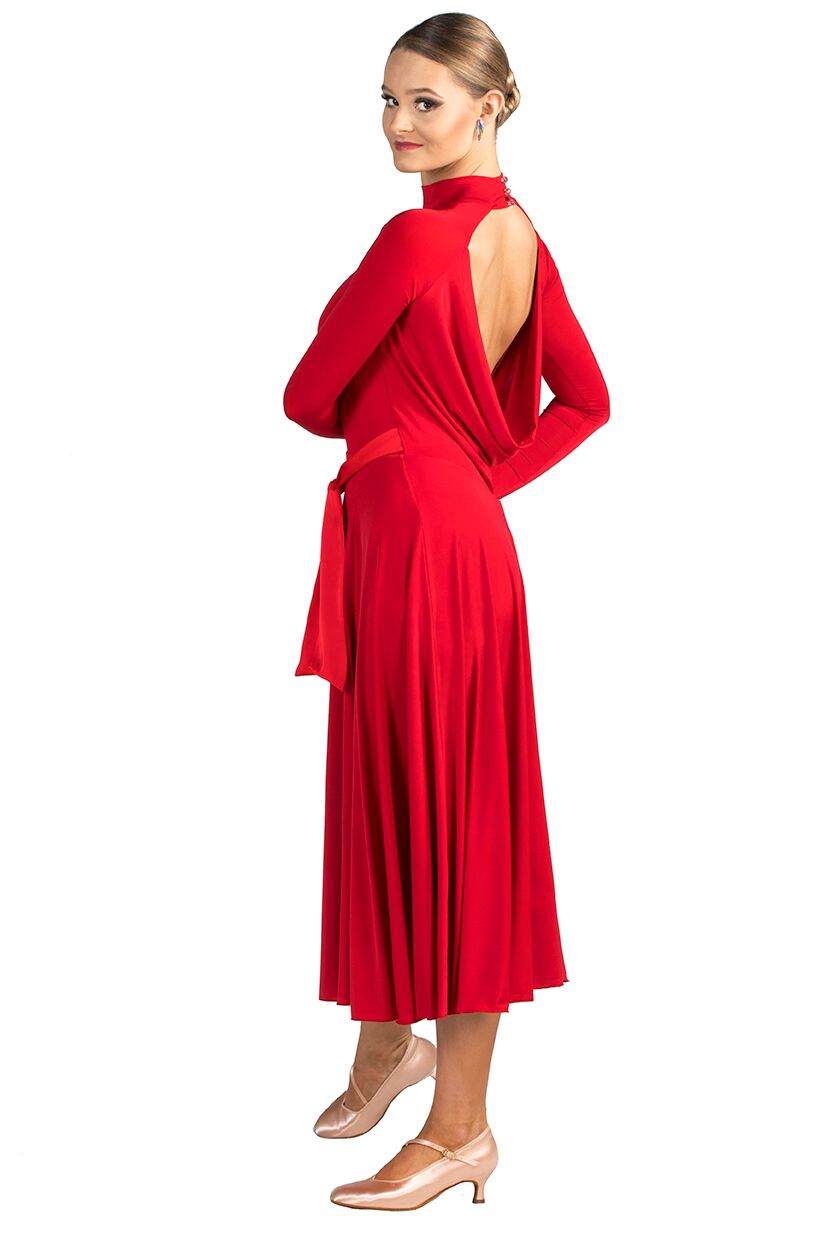 Liberty Red high slit dress