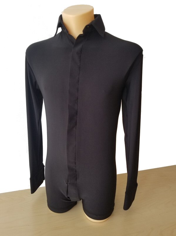Ballroom practice shirt with buttons