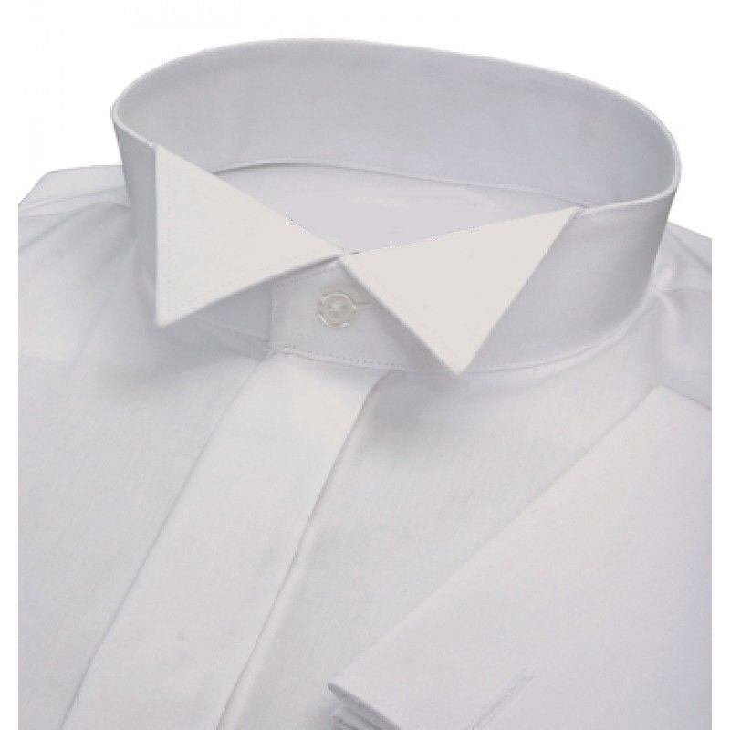 White practice shirt with Wing collar