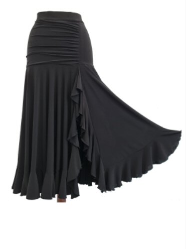 American Smooth skirt with slit and rouching